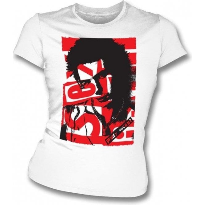 Sid Vicious Sex Pistols Collage Womens Slimfit T Shirt 5688